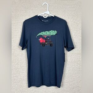 Travis‎ Mathew Shirt Mens Sm Blue Jingle Jangle Short Sleeve Christmas Golf Tee